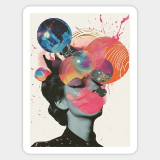 Cosmic Dreams: Abstract Portraiture of a Mind in the Universe Sticker
